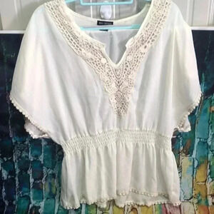 Miss Chievous brand ivory top perfect for swim cover up XL‎